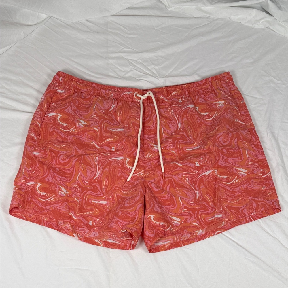 Eddie Bauer Women's Coral-Pink Marble Swim Shorts